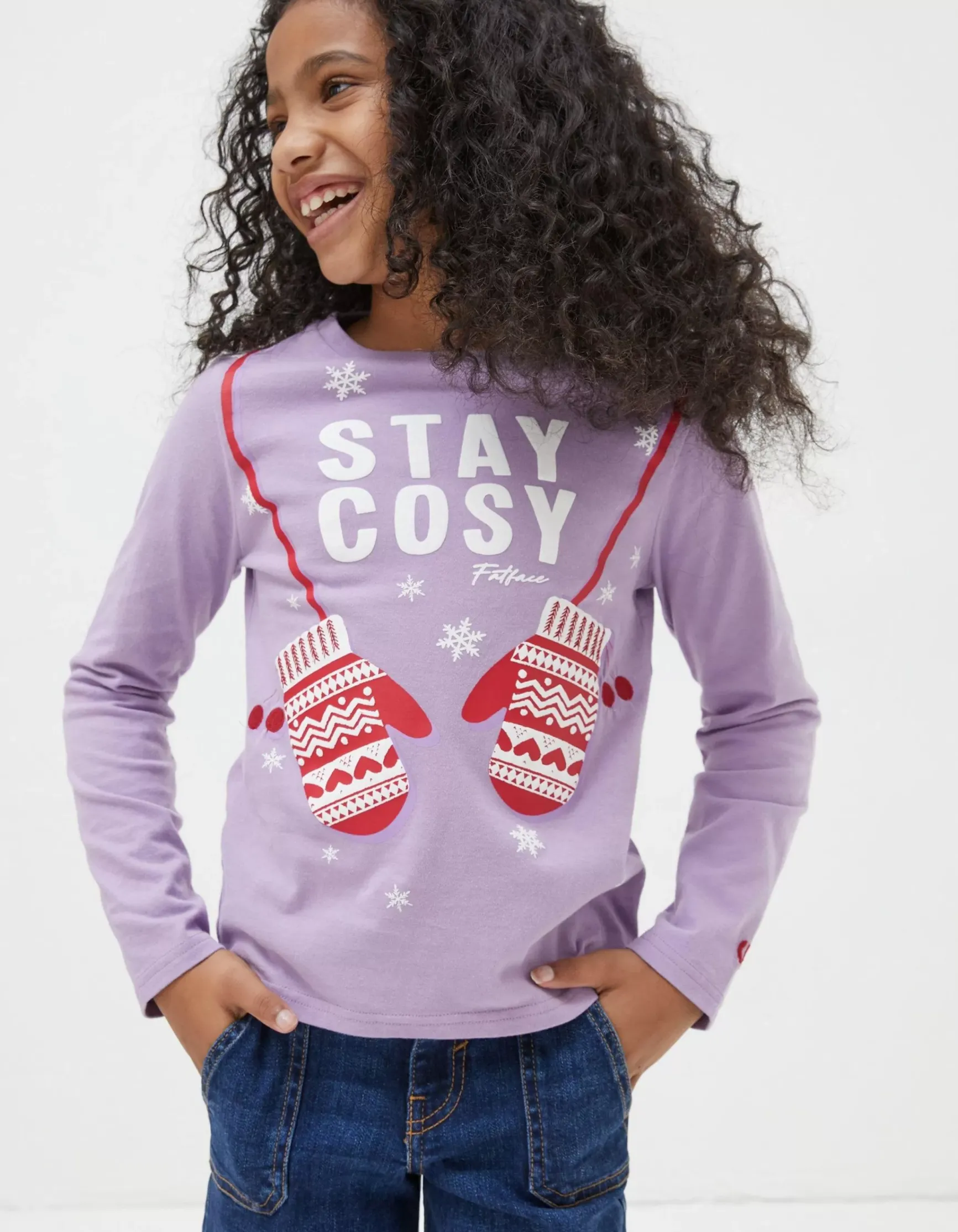 FatFace Stay Cosy T-Shirt|Girls View All