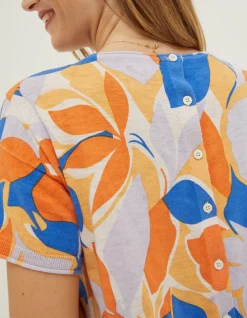FatFace Stencil Floral Knitted Top|Women Knitwear