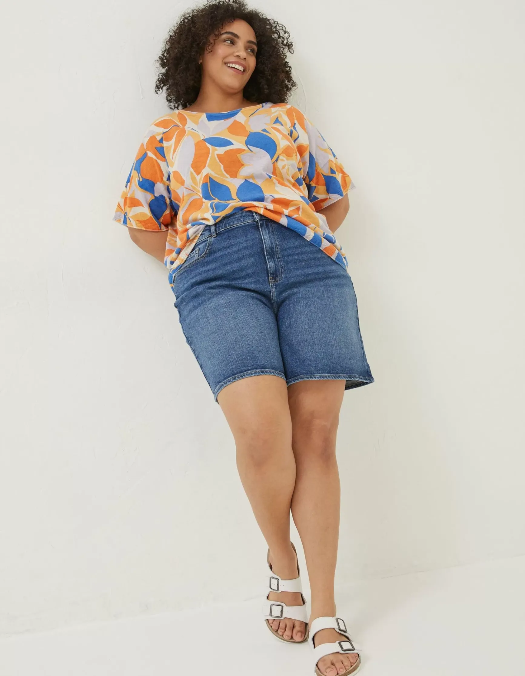 FatFace Stencil Floral Knitted Top|Women Knitwear