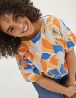 FatFace Stencil Floral Knitted Top|Women Knitwear