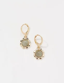 FatFace Stone Flower Drop Earrings|Women View All