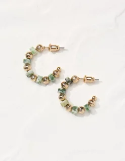FatFace Stone Hoop Earrings|Women View All
