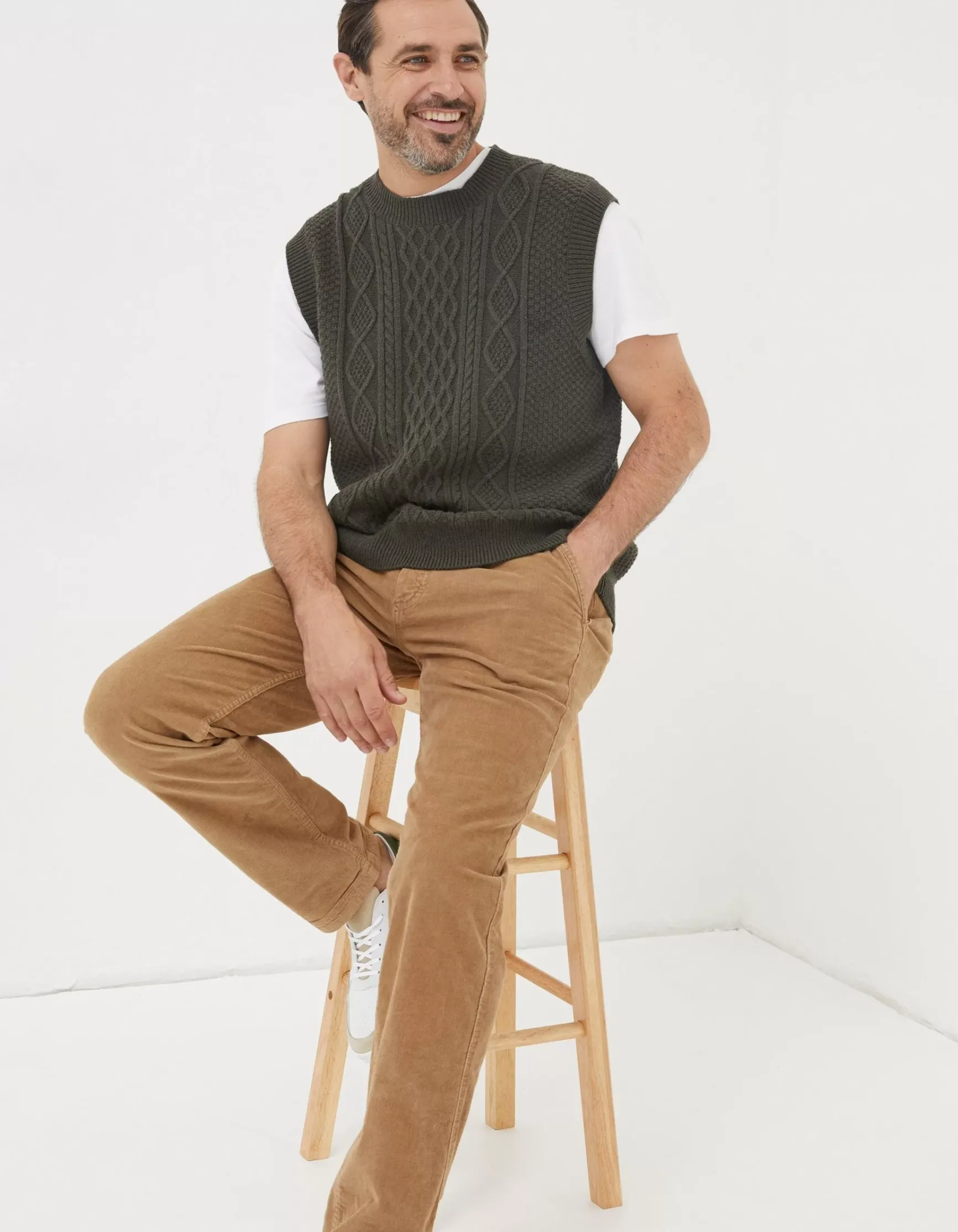 FatFace Straight Cord Trousers|Men View All
