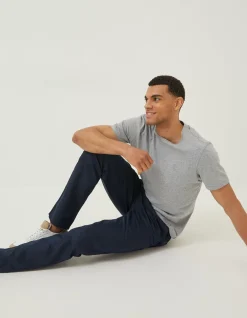 FatFace Straight Cotton Linen Trousers|Men Trousers & Chinos