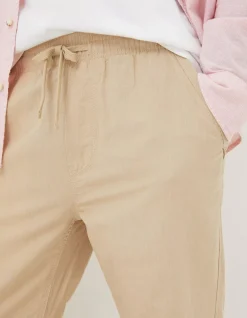 FatFace Straight Cotton Linen Trousers|Men Trousers & Chinos