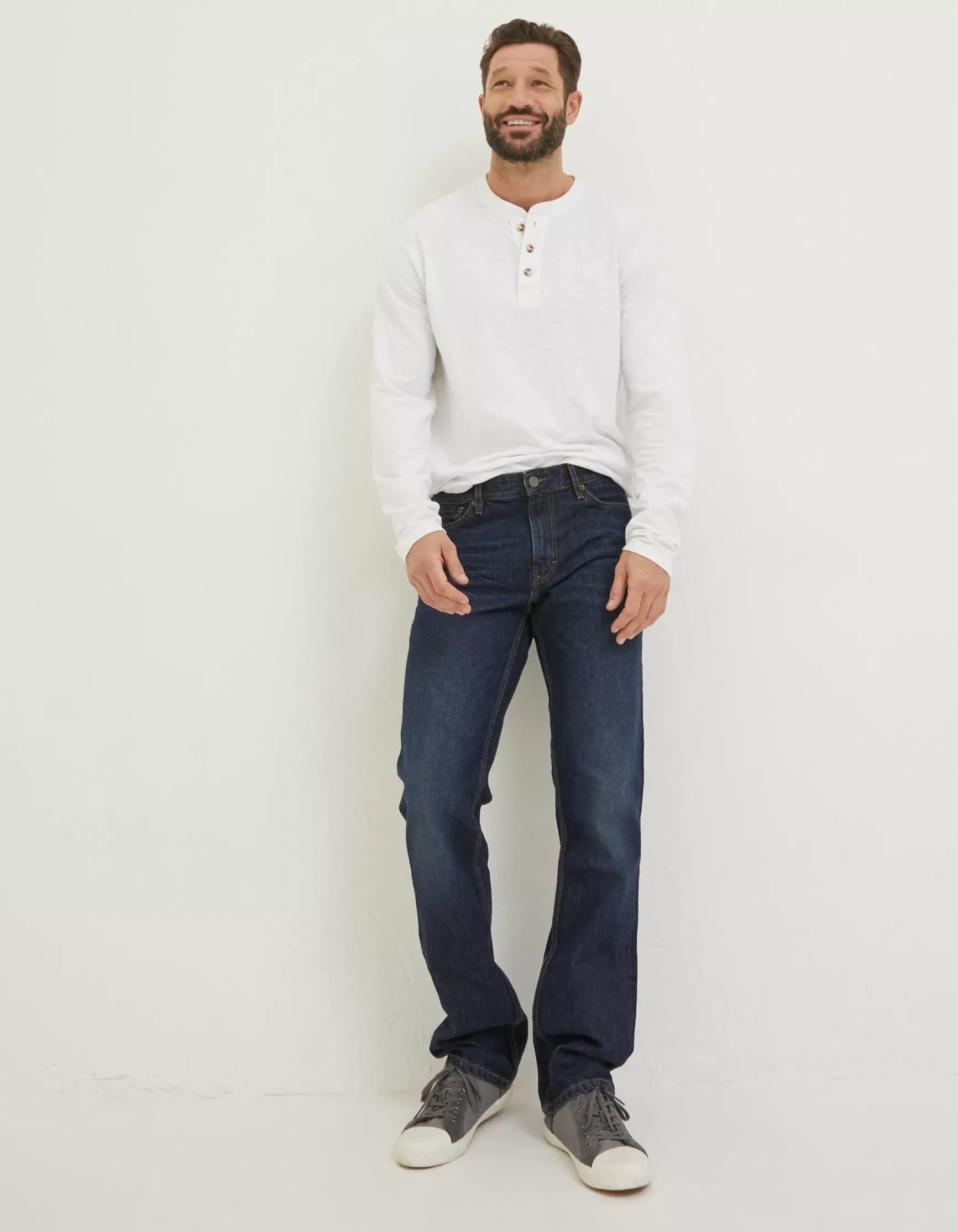 FatFace Straight Dark Vintage Wash Jeans|Men Jeans