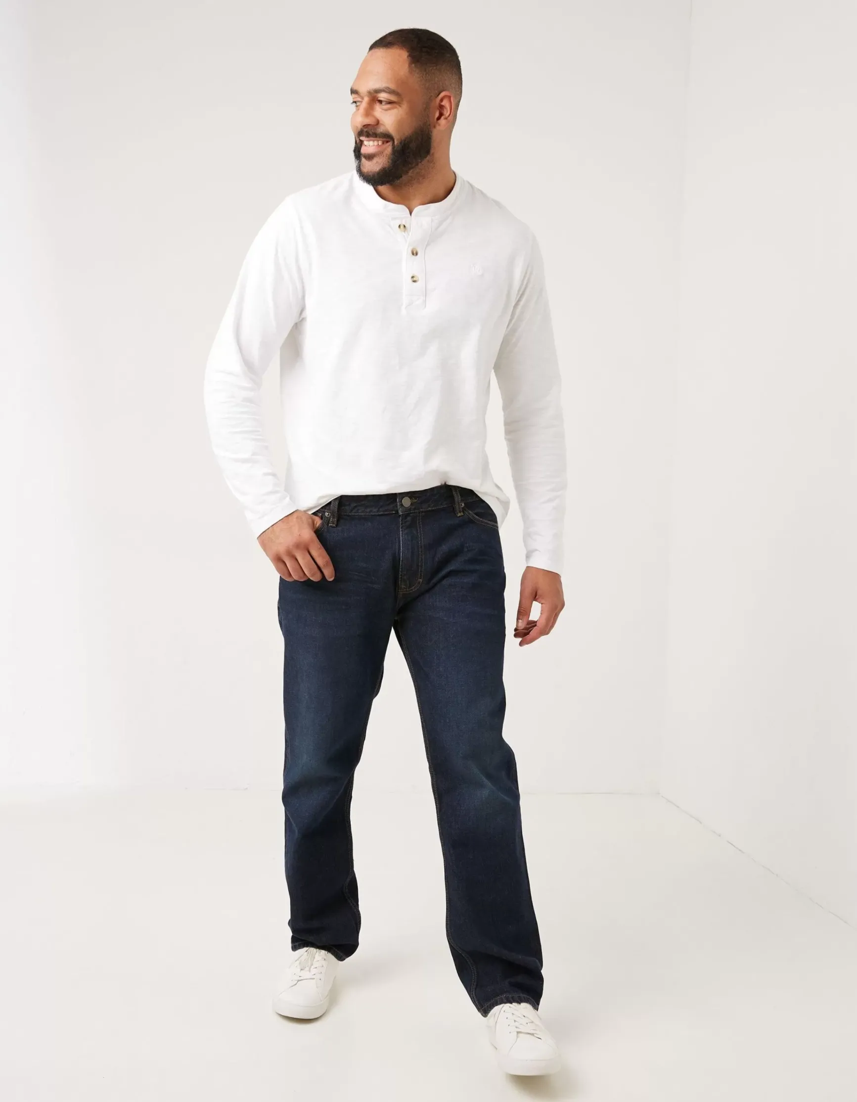 FatFace Straight Dark Vintage Wash Jeans|Men Jeans