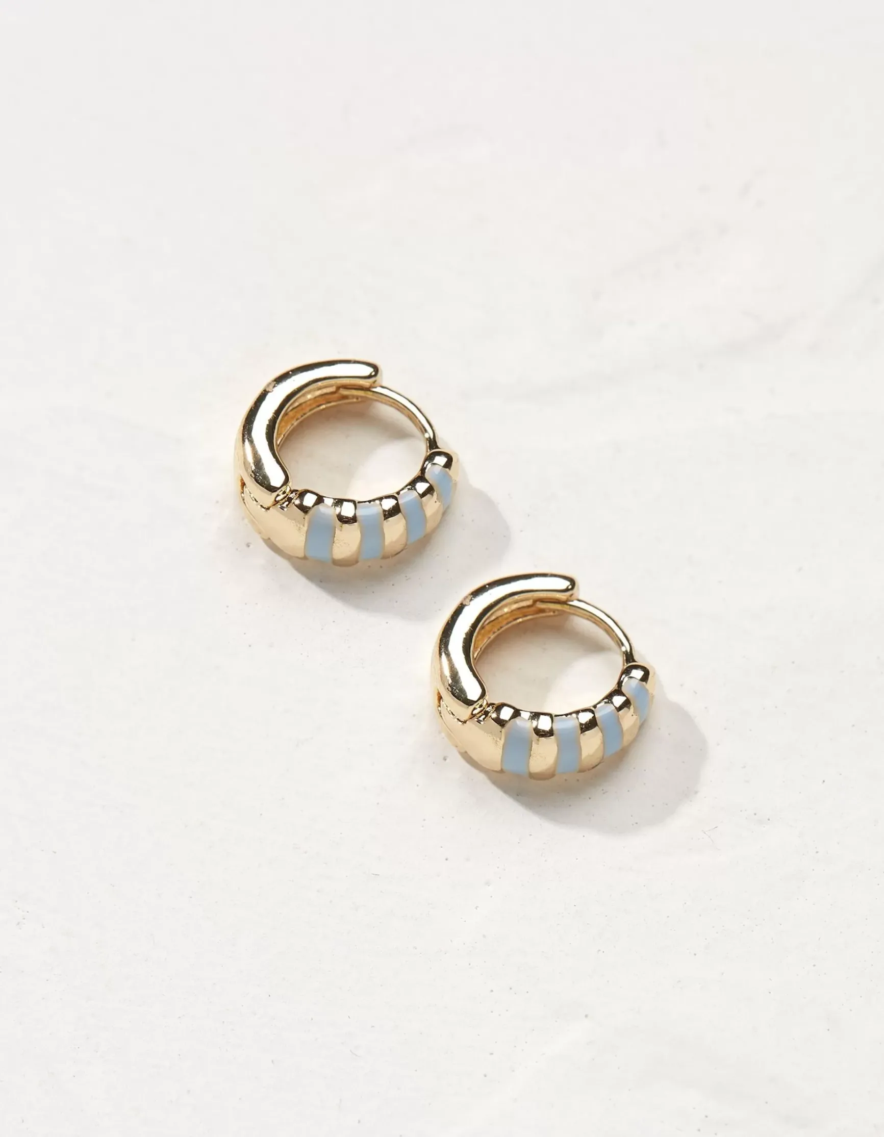 FatFace Stripe Enamel Huggy Hoops|Women View All