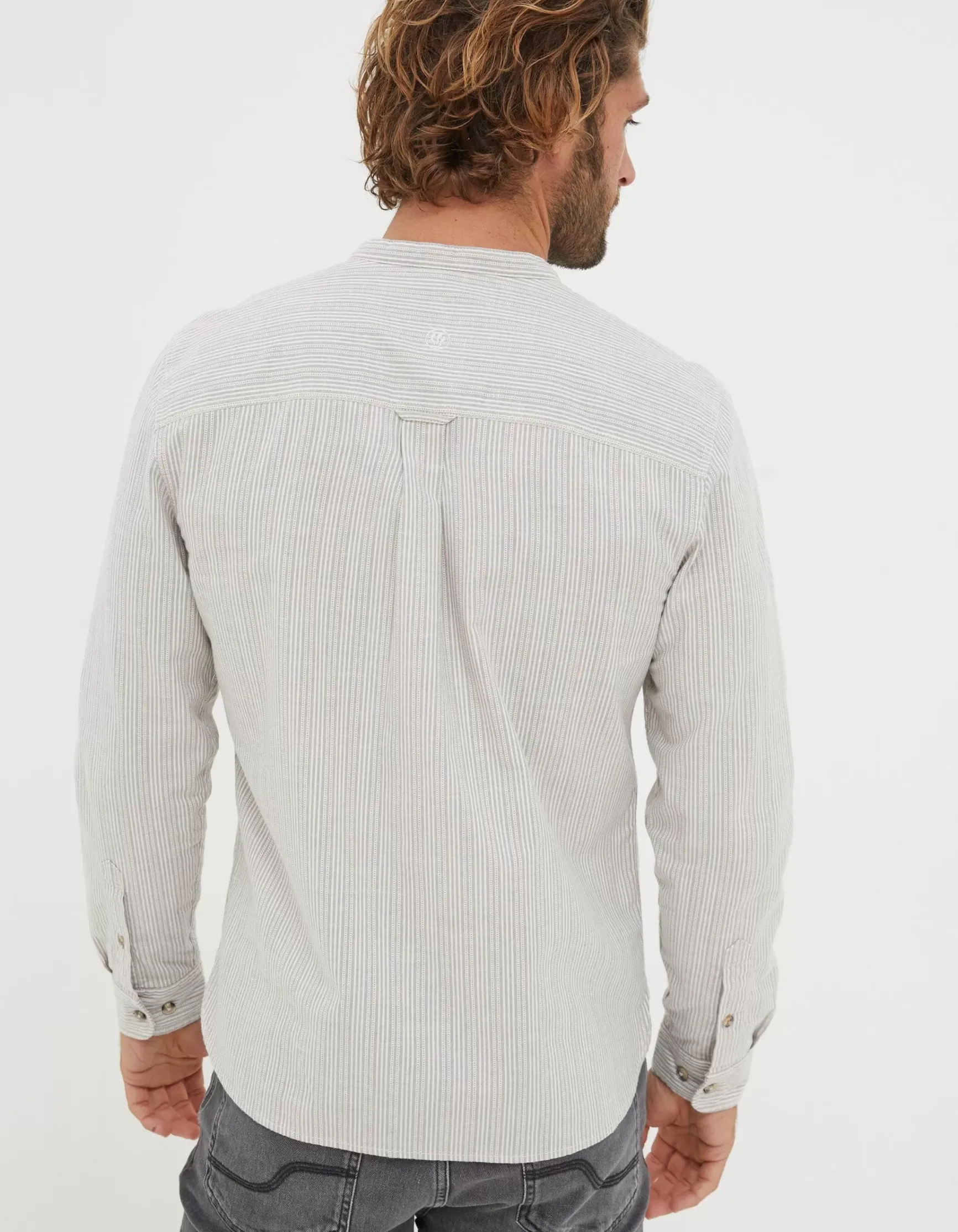 FatFace Stripe Grandad Shirt|Men View All