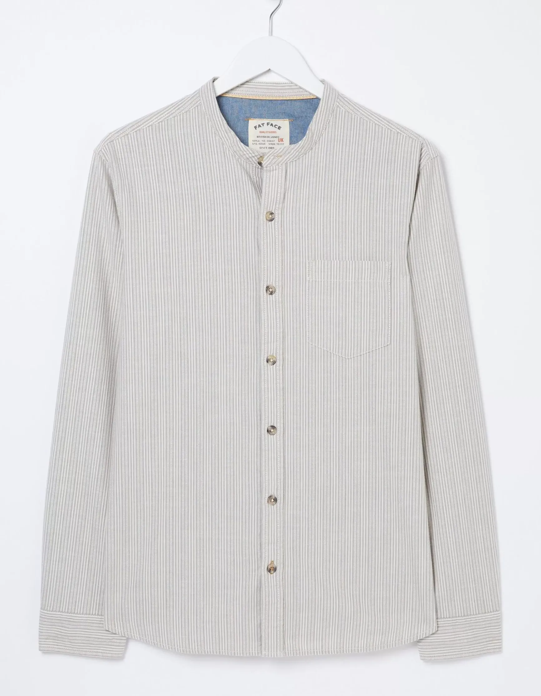 FatFace Stripe Grandad Shirt|Men View All