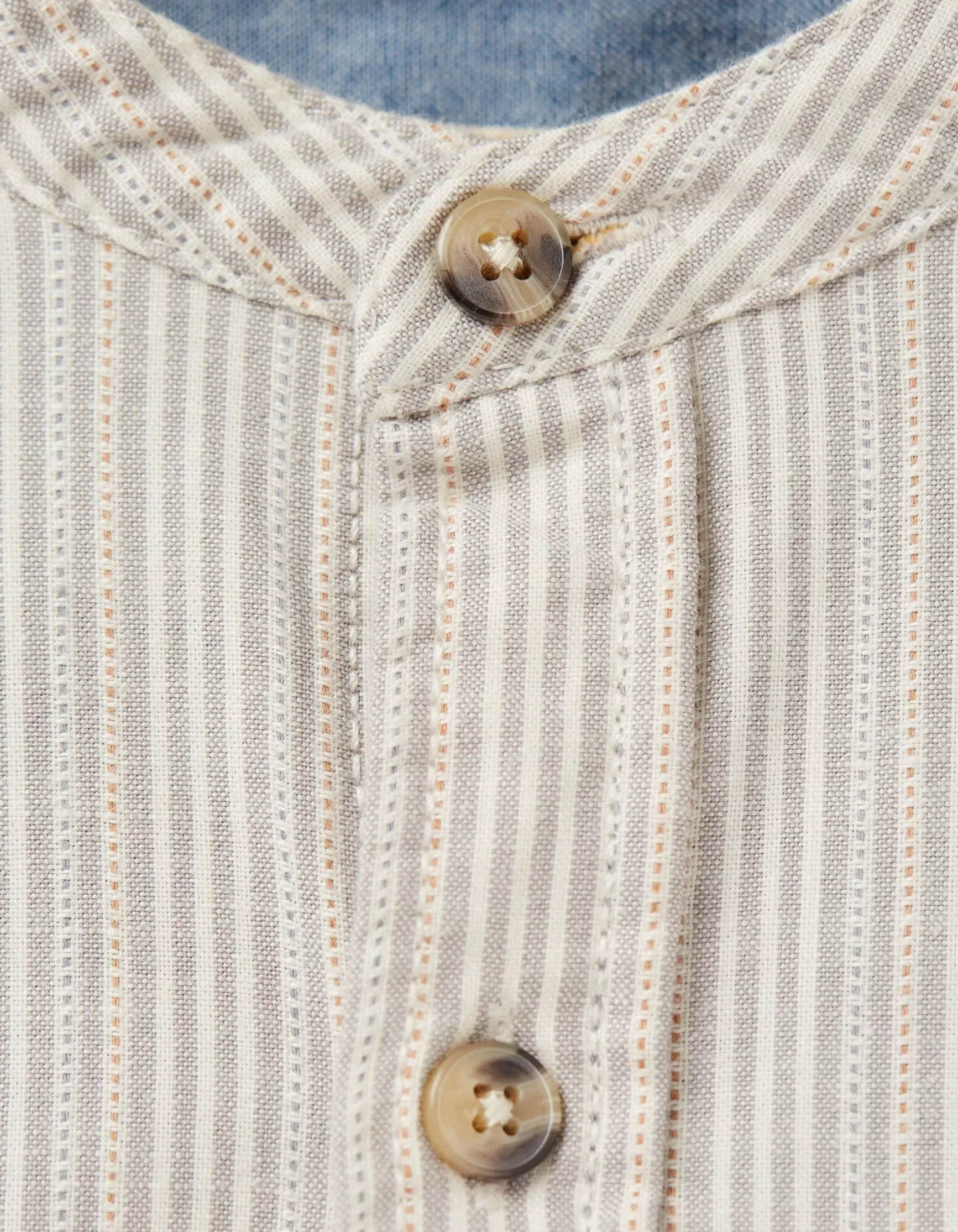 FatFace Stripe Grandad Shirt|Men View All
