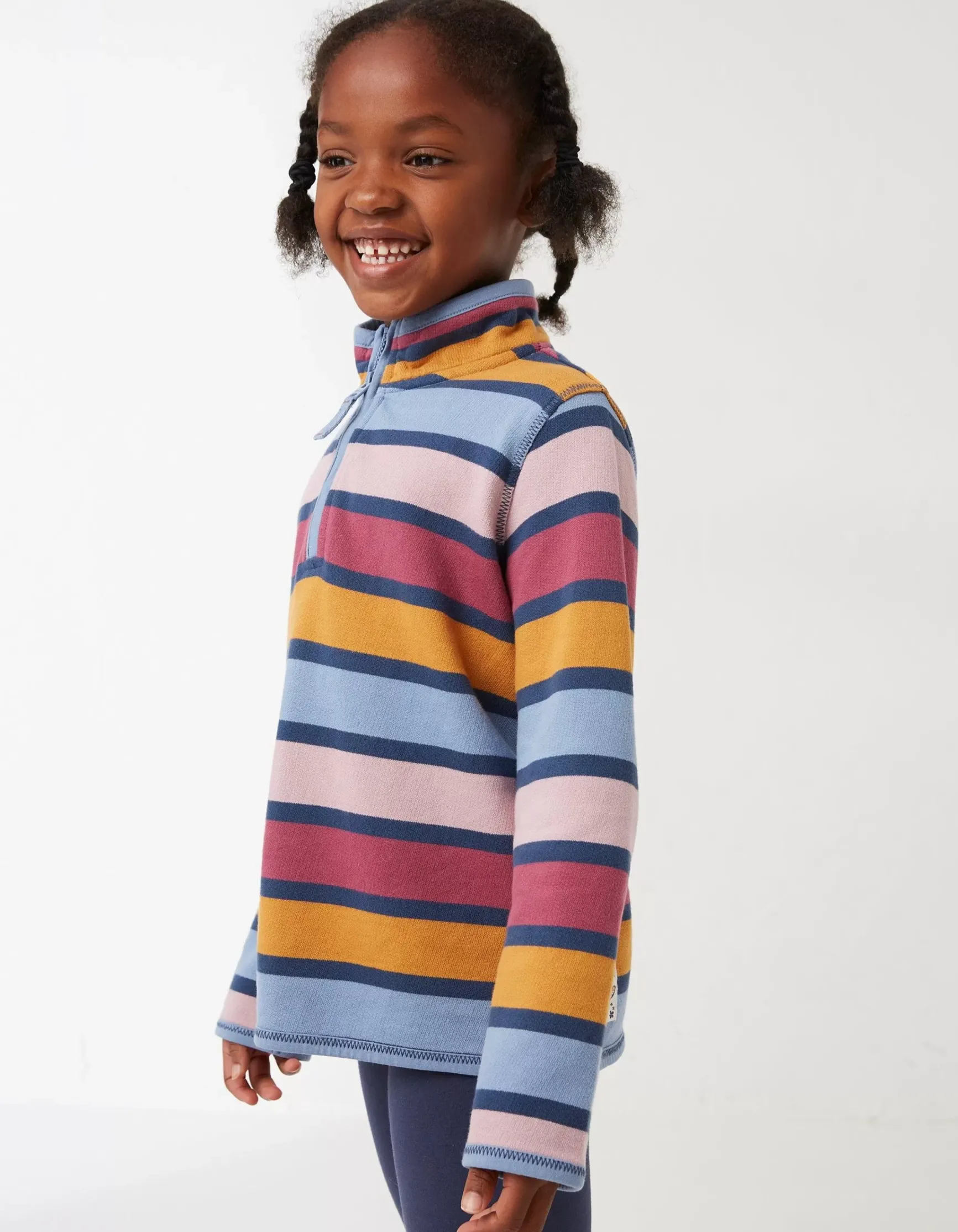 FatFace Stripe Half Neck Sweatshirt|Girls View All