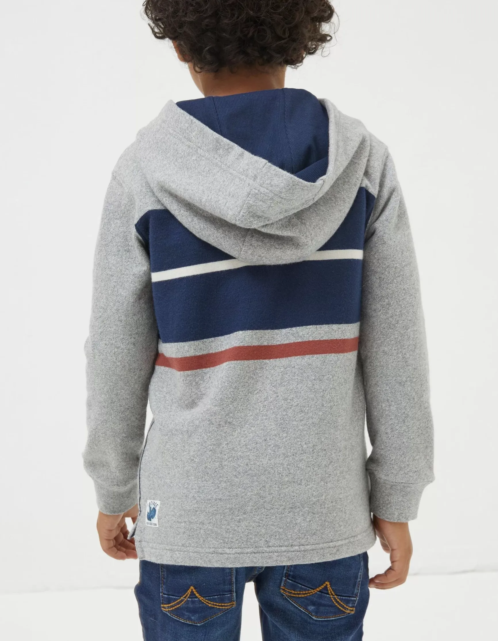FatFace Stripe Henley Hoodie|Boys View All