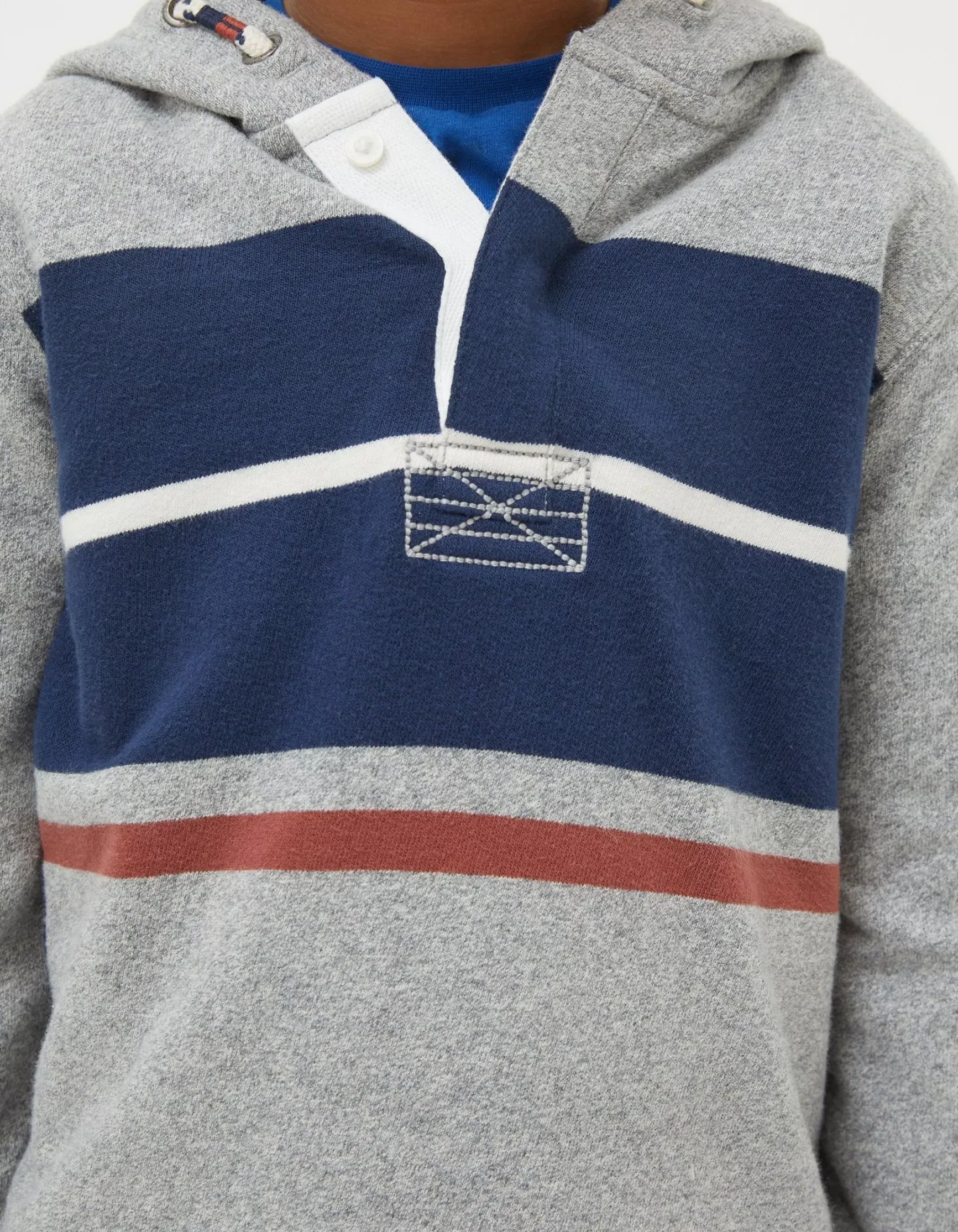 FatFace Stripe Henley Hoodie|Boys View All