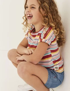 FatFace Stripe Knot Front T-Shirt|Girls View All