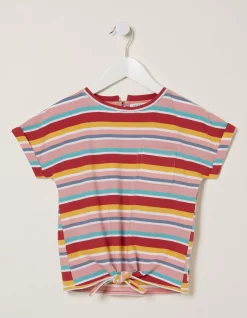 FatFace Stripe Knot Front T-Shirt|Girls View All