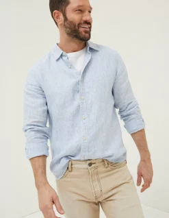 FatFace Stripe Linen Shirt|Men Shirts