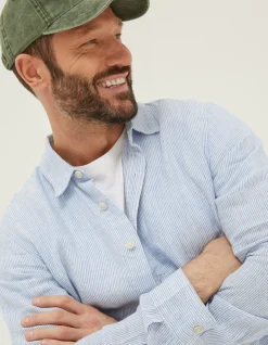 FatFace Stripe Linen Shirt|Men Shirts