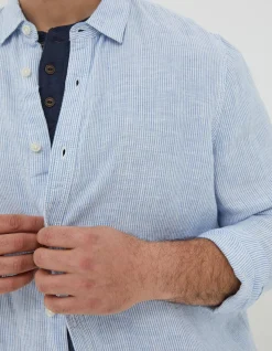 FatFace Stripe Linen Shirt|Men Shirts