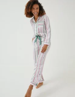 FatFace Stripe Pj Set|Women Nightwear & Loungewear