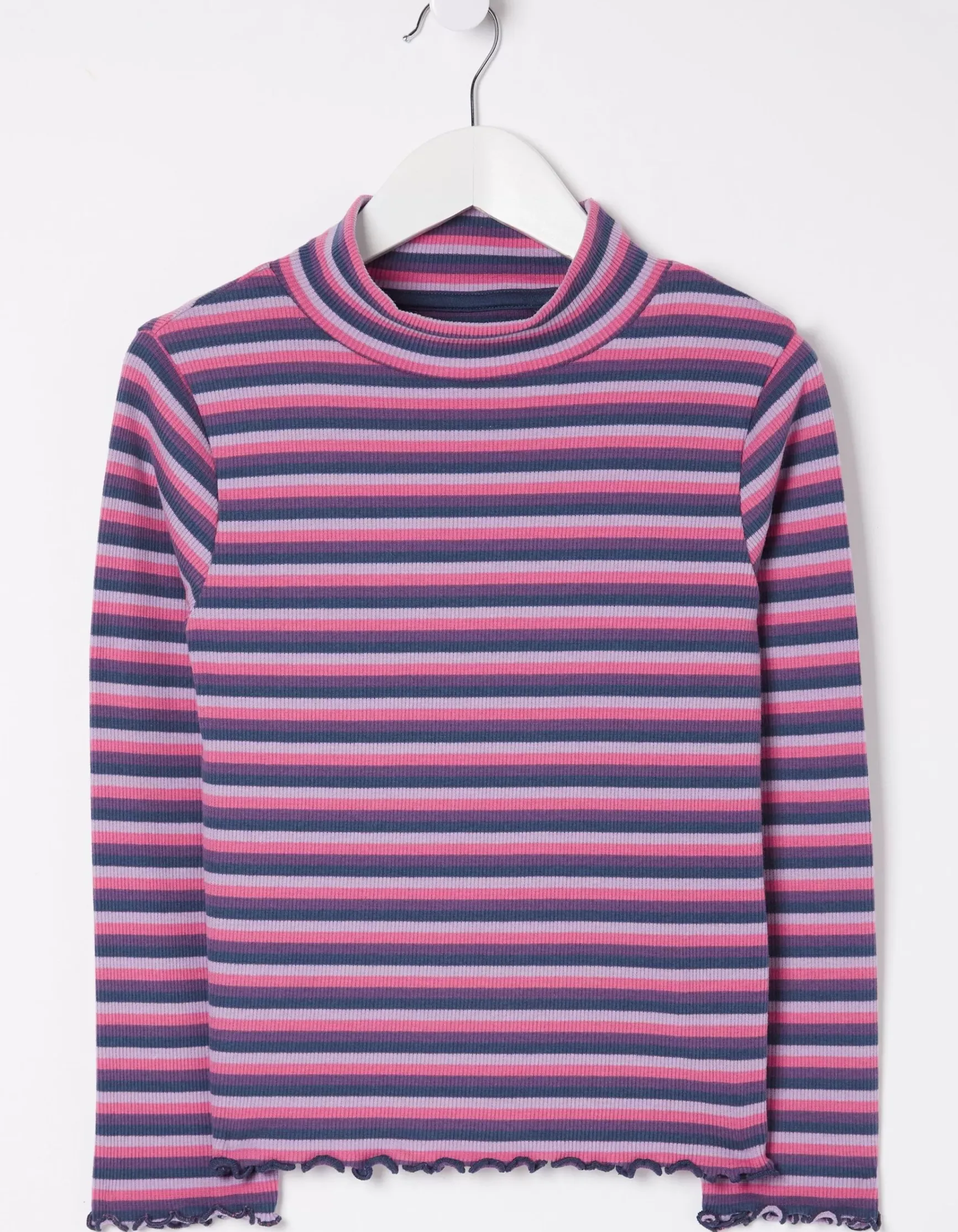 FatFace Stripe Rollneck Jersey T-Shirt|Girls View All