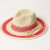 FatFace Stripe Straw Fedora Hat|Women View All