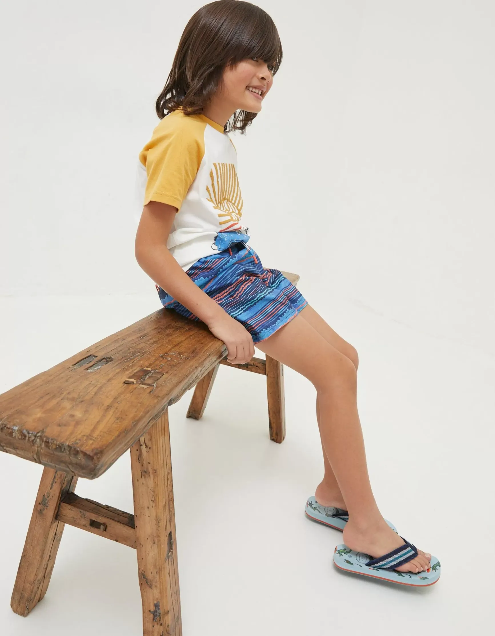 FatFace Stripe Swim Shorts|Boys View All