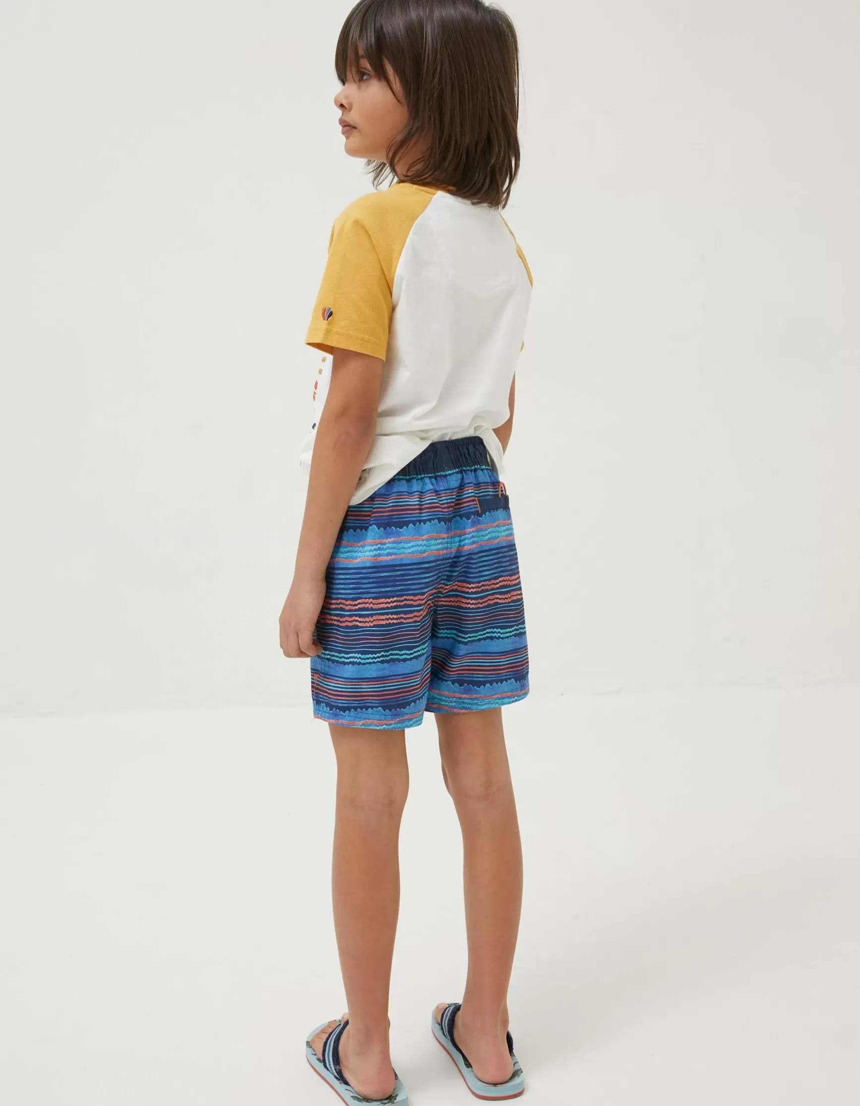 FatFace Stripe Swim Shorts|Boys View All