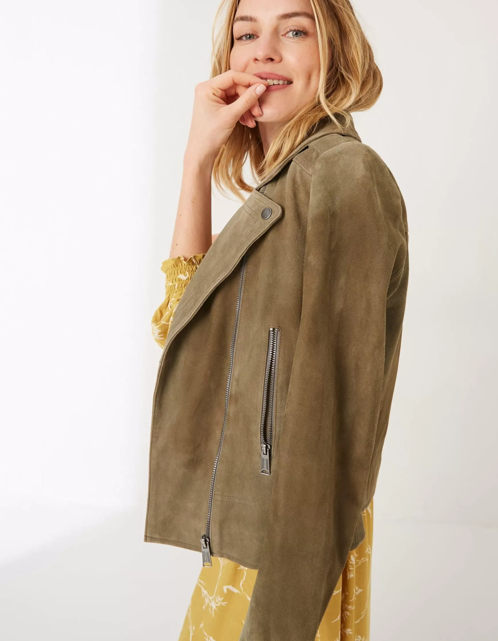 FatFace Suzie Suede Biker Jacket|Women Coats & Jackets