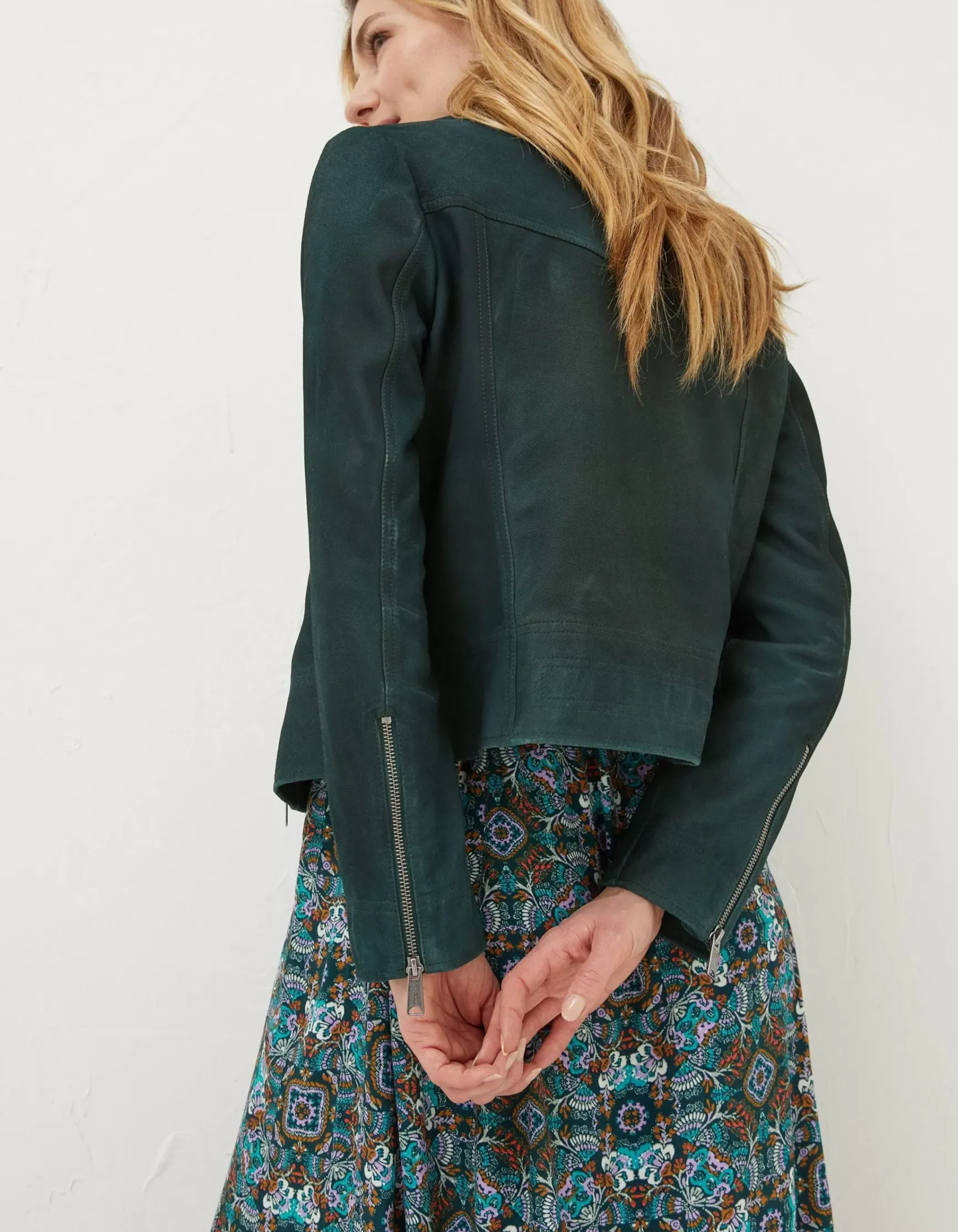 FatFace Suzie Suede Biker Jacket|Women Coats & Jackets