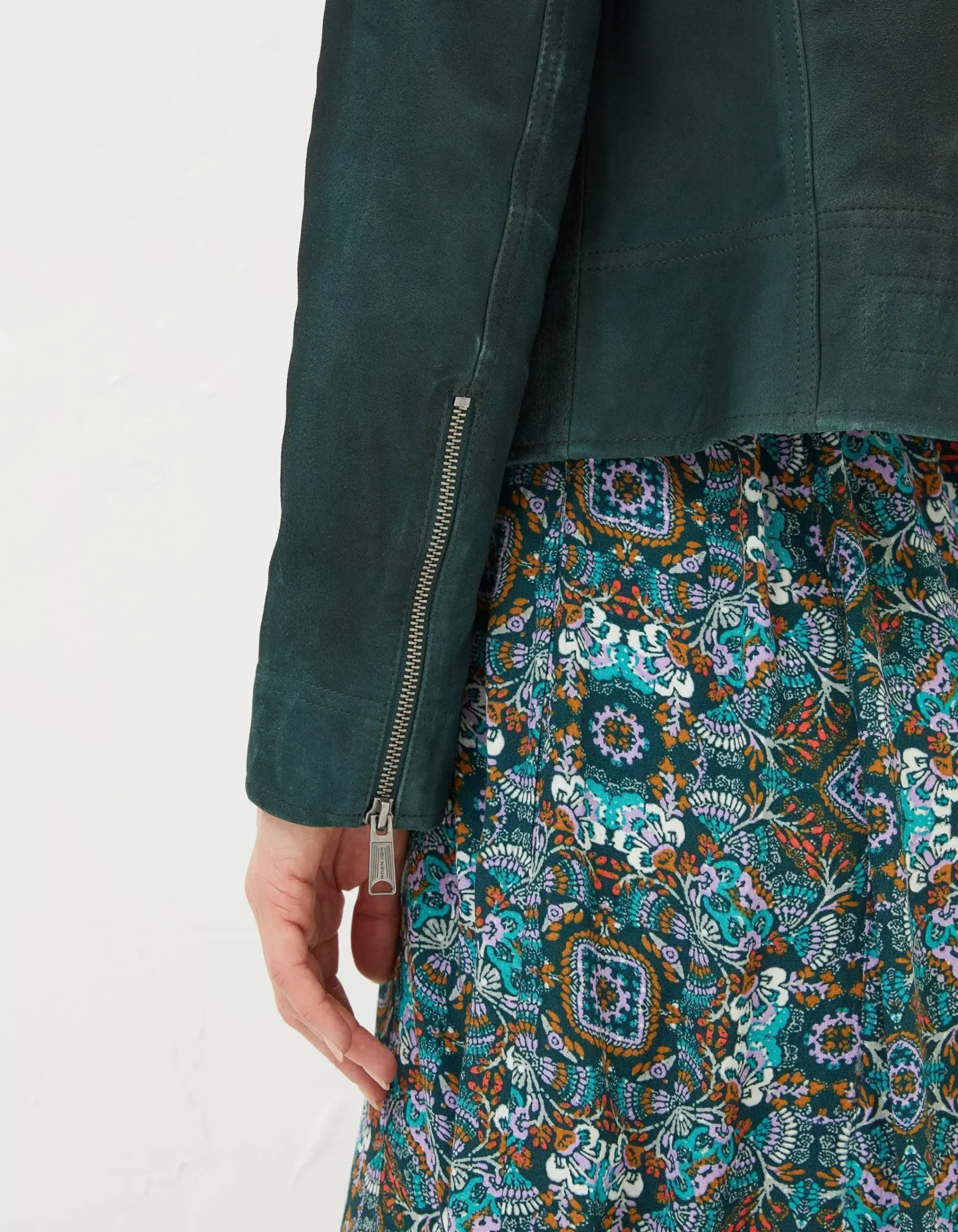 FatFace Suzie Suede Biker Jacket|Women Coats & Jackets