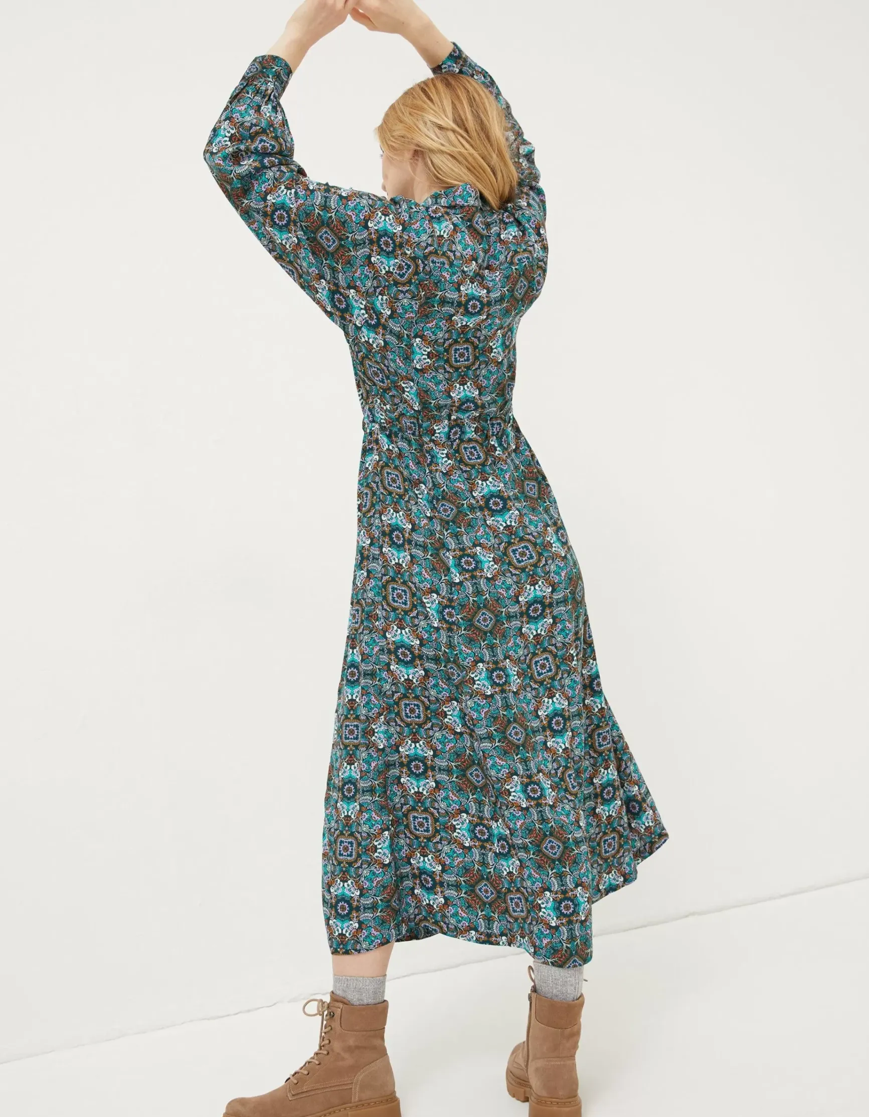 FatFace Swinley Mirrored Midi Dress|Women Dresses