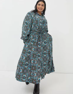 FatFace Swinley Mirrored Midi Dress|Women Dresses