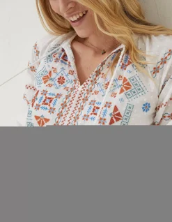 FatFace Tally Embroidered Blouse|Women Shirts & Blouses