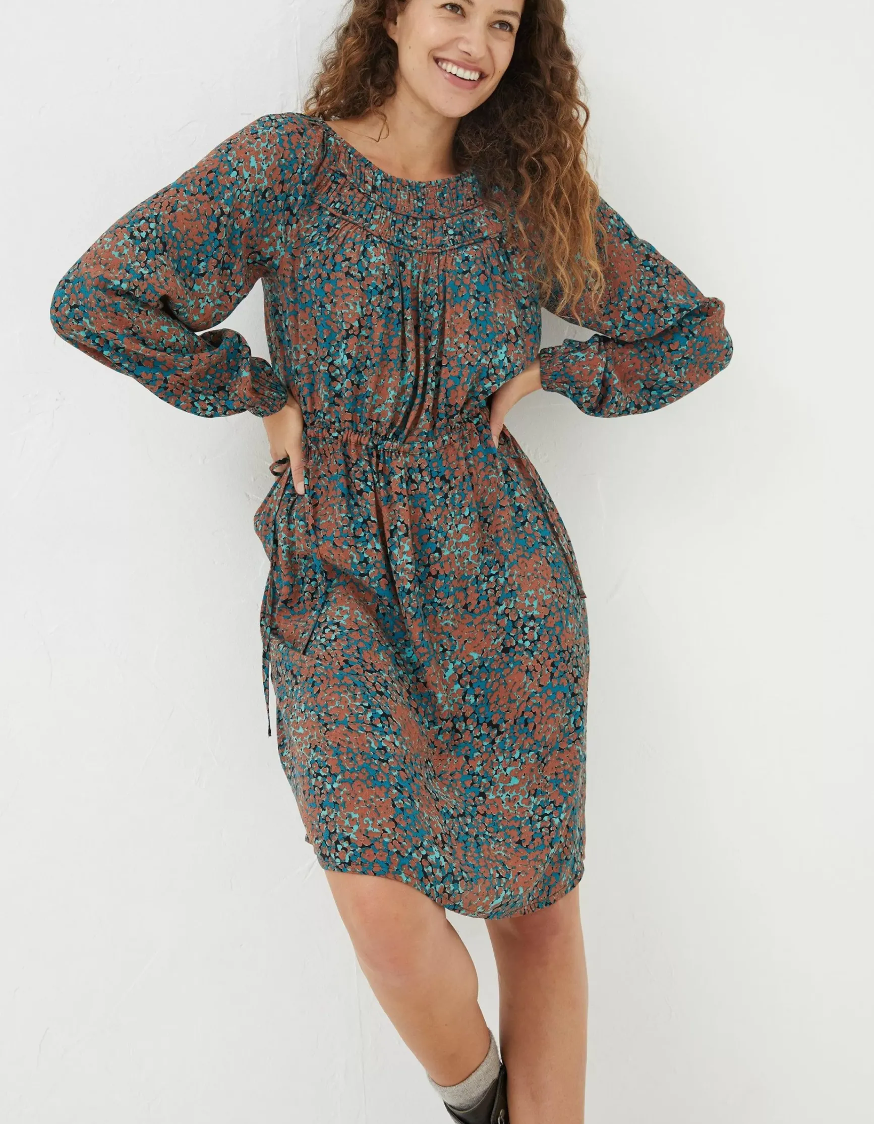 FatFace Taylor Textured Spot Dress|Women Dresses
