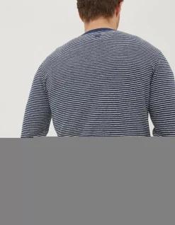 FatFace Textured Stripe Crew|Men Knitwear