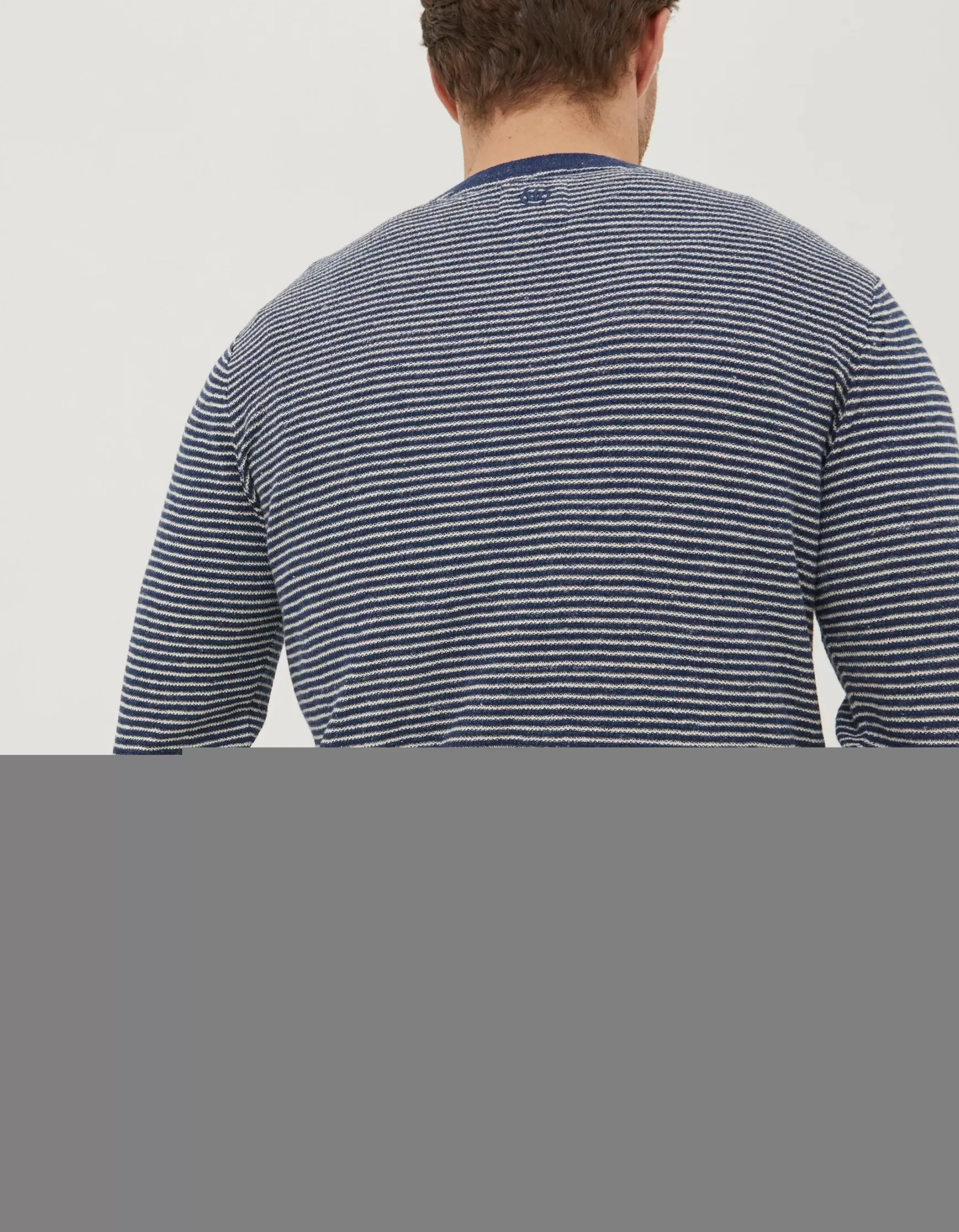 FatFace Textured Stripe Crew|Men Knitwear