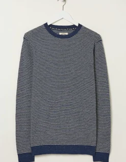 FatFace Textured Stripe Crew|Men Knitwear