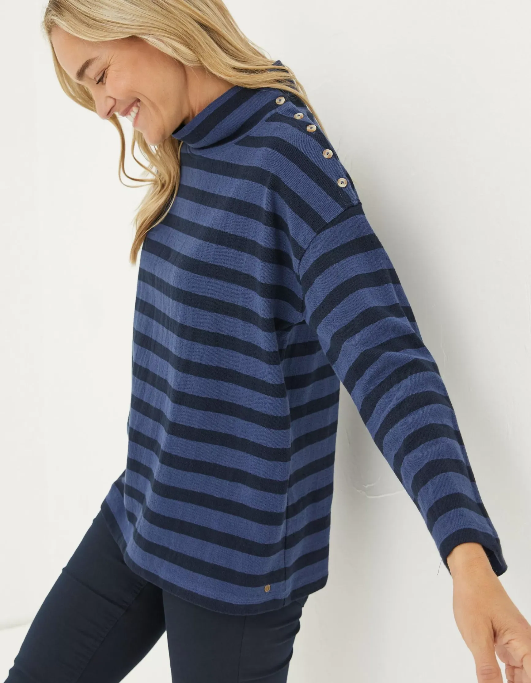 FatFace Thayer Funnel Stripe Sweatshirt|Women Sweatshirts & Hoodies
