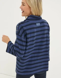 FatFace Thayer Funnel Stripe Sweatshirt|Women Sweatshirts & Hoodies