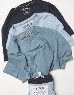 FatFace Three Pack Crew Neck T-Shirts|Men T-Shirts