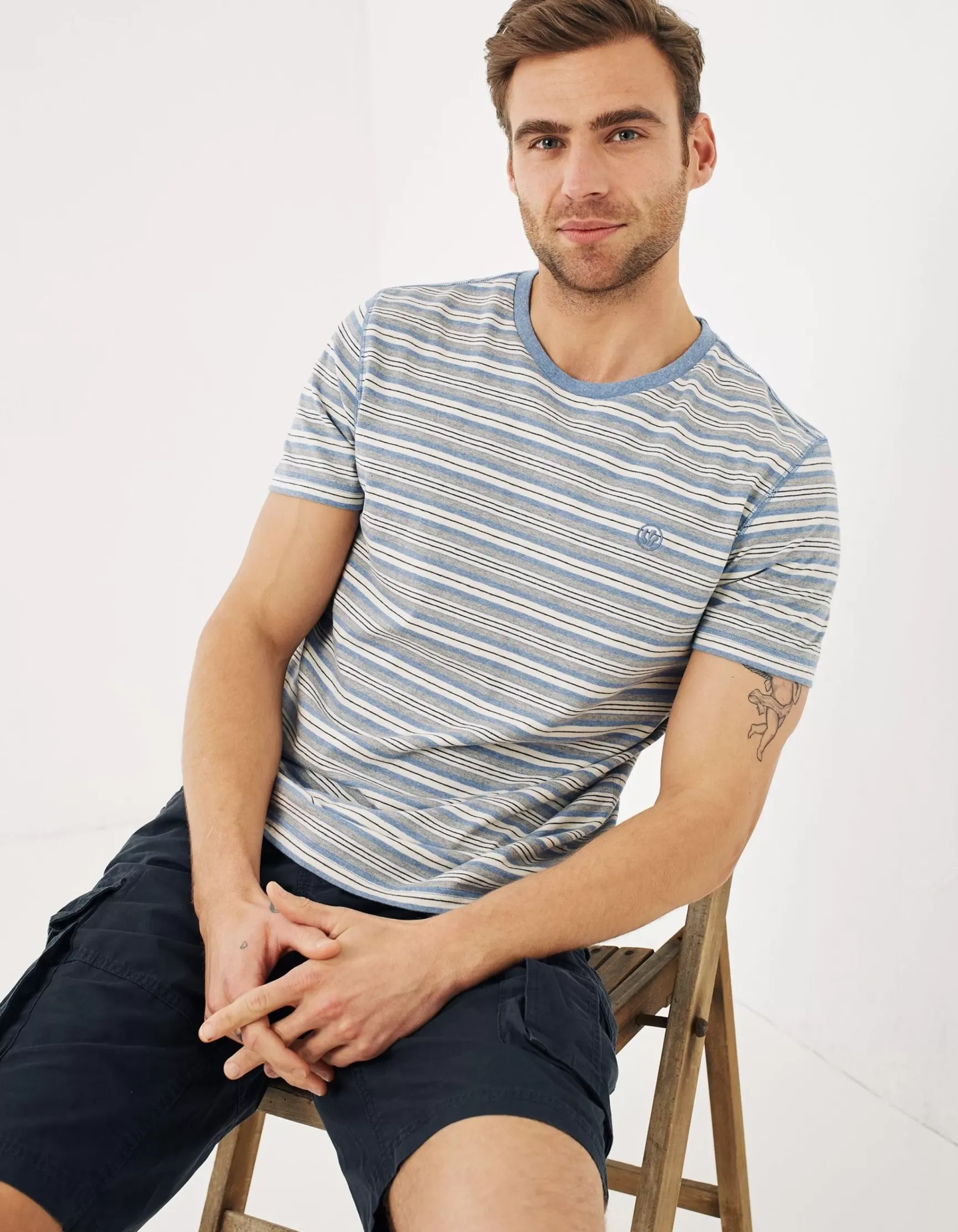 FatFace Three Pack Stripe T-Shirts|Men Nightwear & Pyjamas