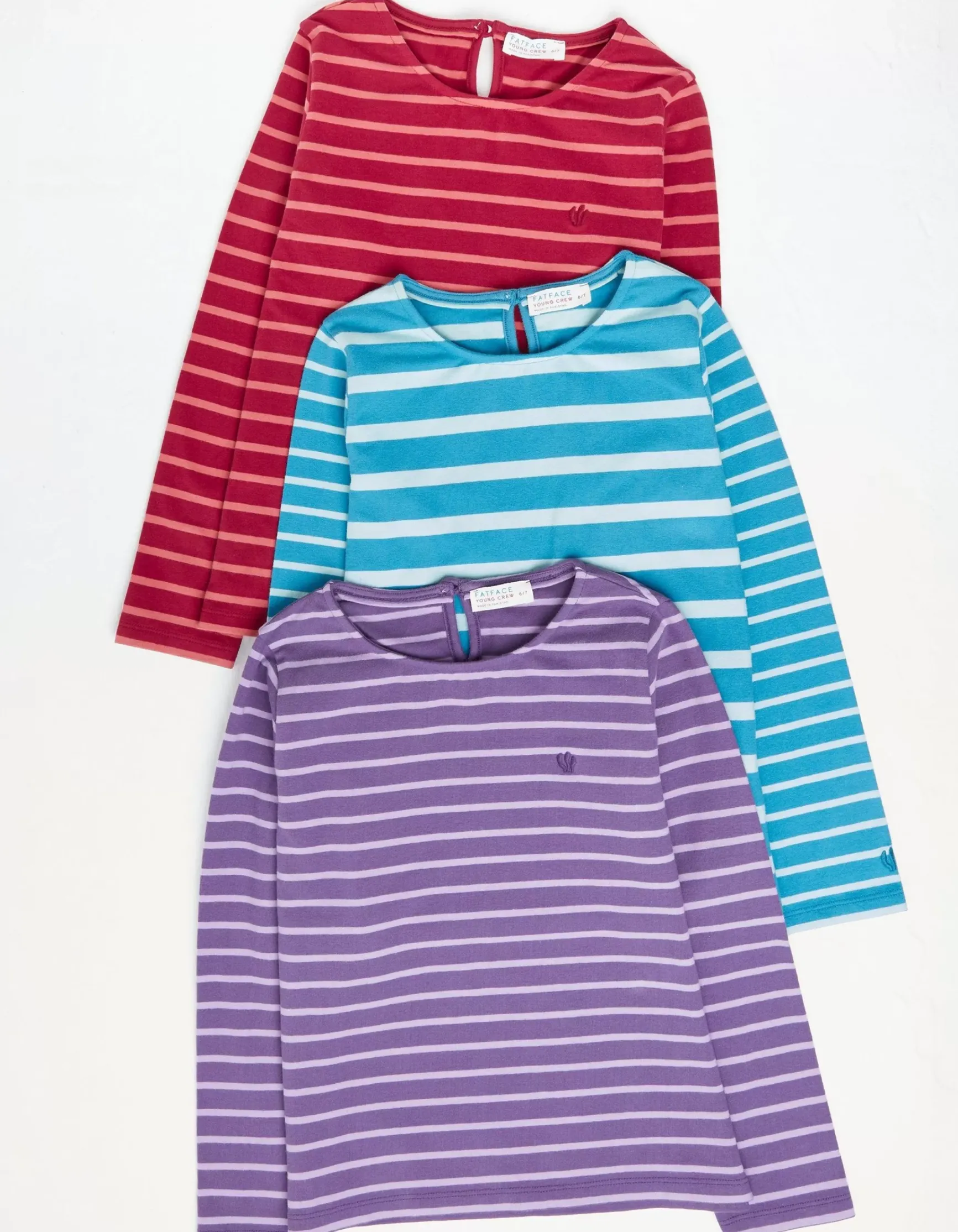 FatFace Three Pack Stripe T-Shirts|Girls View All