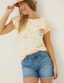 FatFace Tie Dye Happiness T-Shirt|Women Tops & T-Shirts
