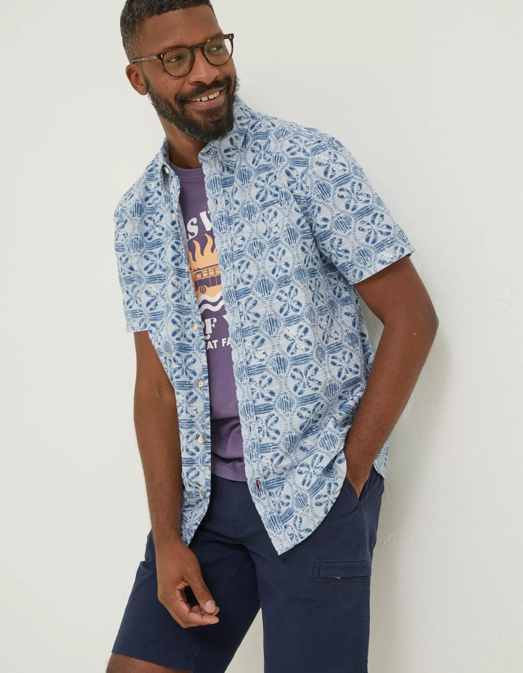 FatFace Tile Print Shirt|Men Shirts