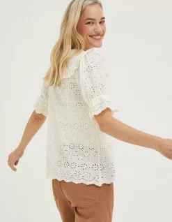 FatFace Tina Broderie Collar Blouse|Women Shirts & Blouses