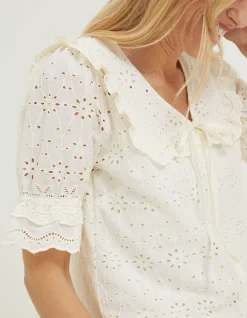 FatFace Tina Broderie Collar Blouse|Women Shirts & Blouses