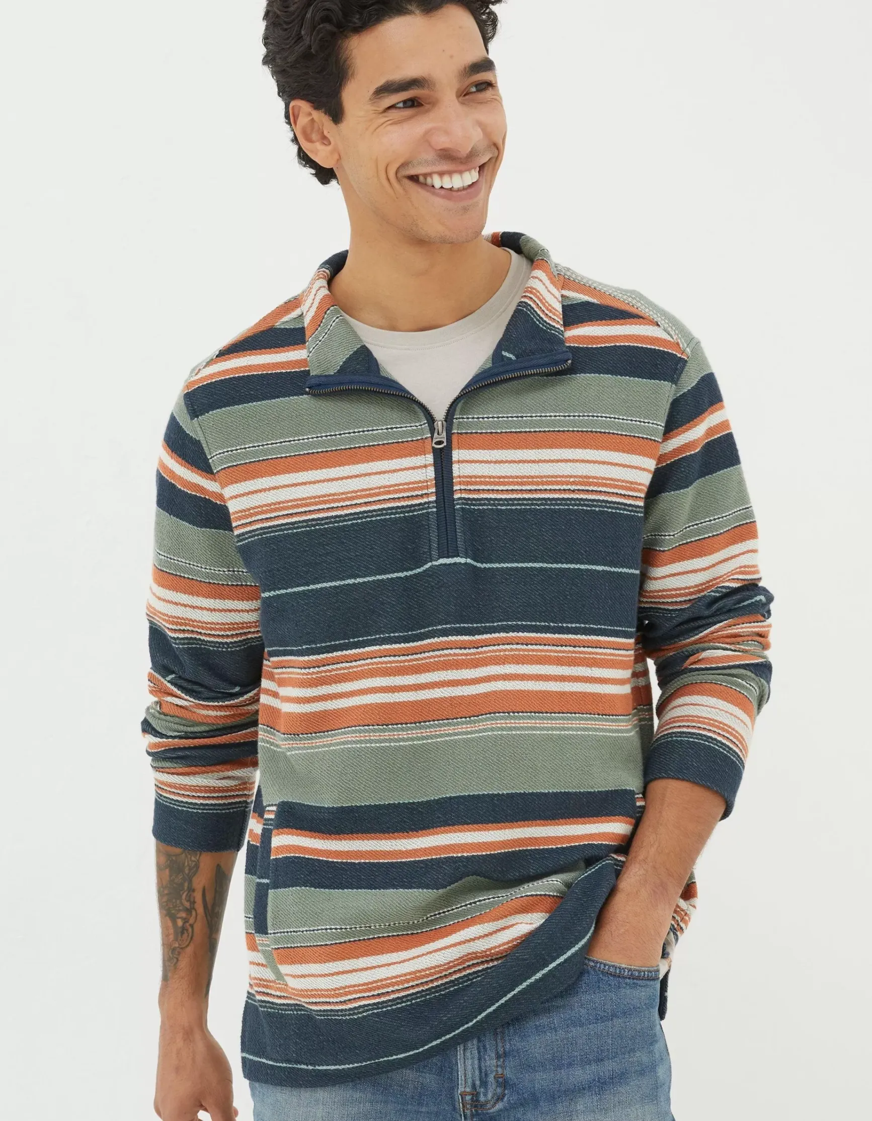 FatFace Trescowe Half Neck Sweatshirt|Men View All