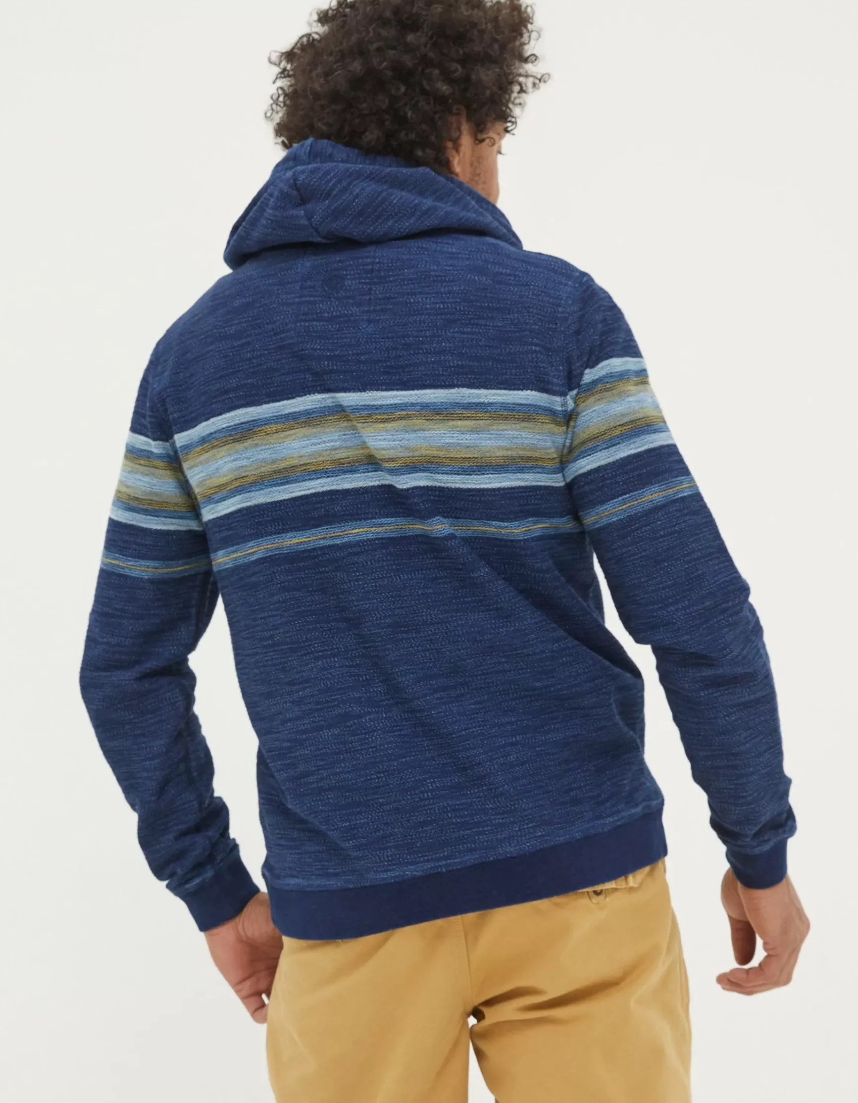 FatFace Trescowe Indigo Stripe Hoodie|Men View All