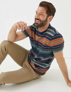 FatFace Trescowe Stripe T-Shirt|Men T-Shirts